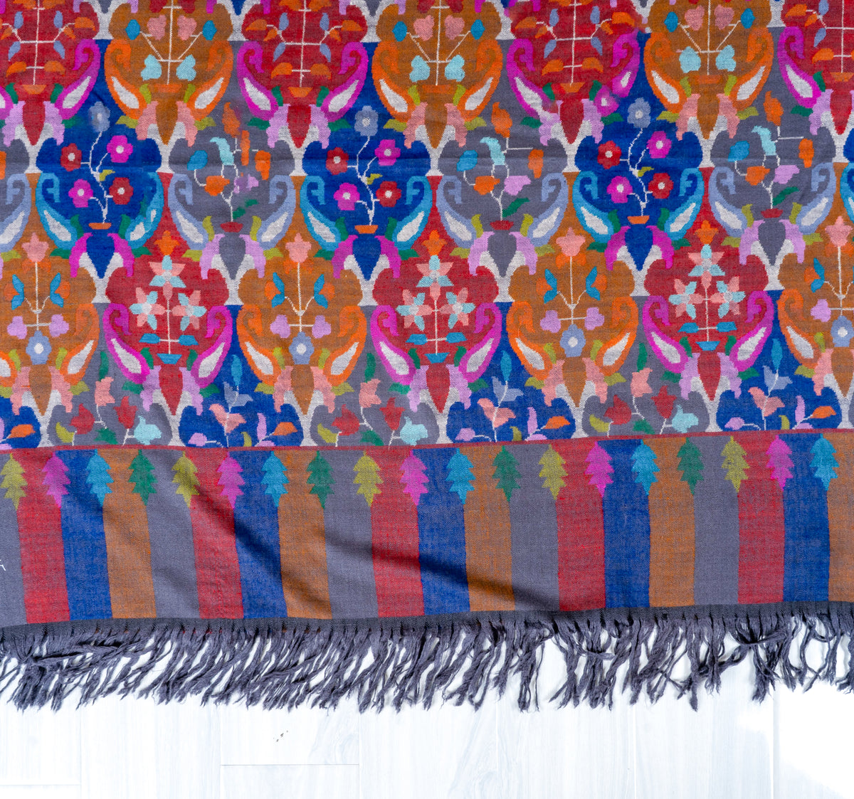 2.5 Yards Painted Reverie Hand Woven Kani Pure Pashmina Shawl
