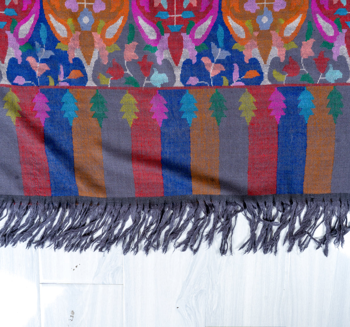 2.5 Yards Painted Reverie Hand Woven Kani Pure Pashmina Shawl