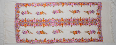 Gul-e-Afroz – Hand Aari Embroidered Merino Wool Scarf