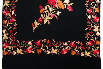 Shab-e-Gul – Merino Wool Scarf with Hand Aari Embroidery