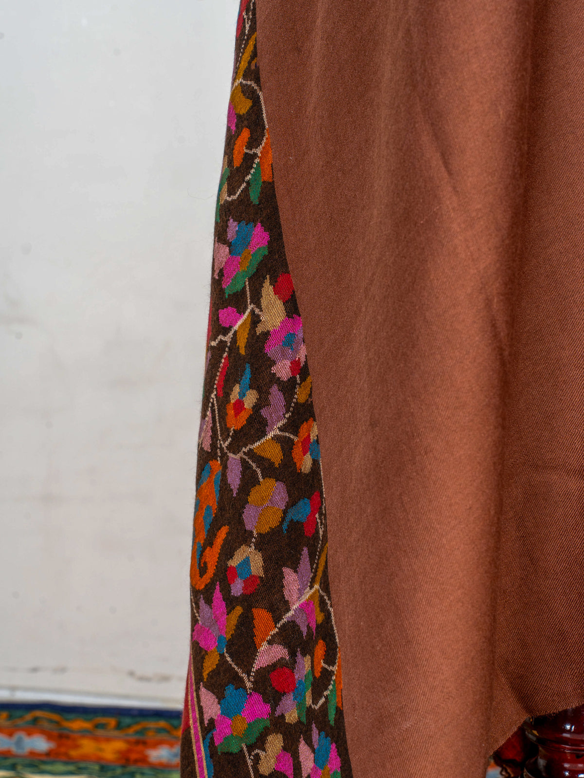 Cinnamon Grace Pure Pashmina Hand Woven Kani Shawl