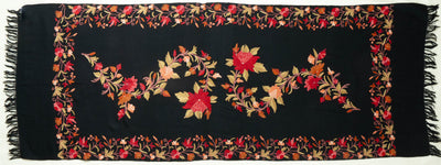 Shab-e-Gul – Merino Wool Scarf with Hand Aari Embroidery