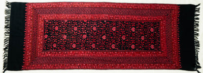 Surkh Nazakat – Hand Aari Embroidered Merino Wool Scarf