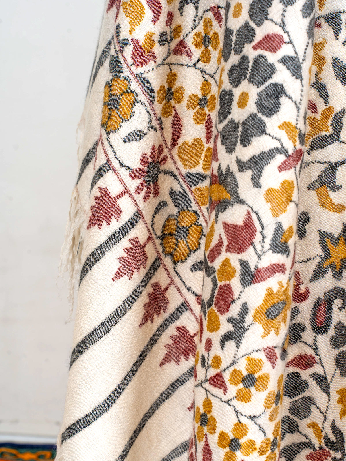 Autumn Meadow Hand Spun and Hand Woven Kani Pure Pashmina Shawl