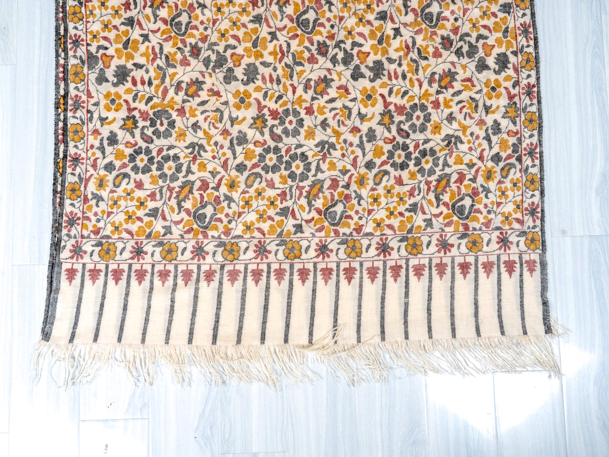 Autumn Meadow Hand Spun and Hand Woven Kani Pure Pashmina Shawl