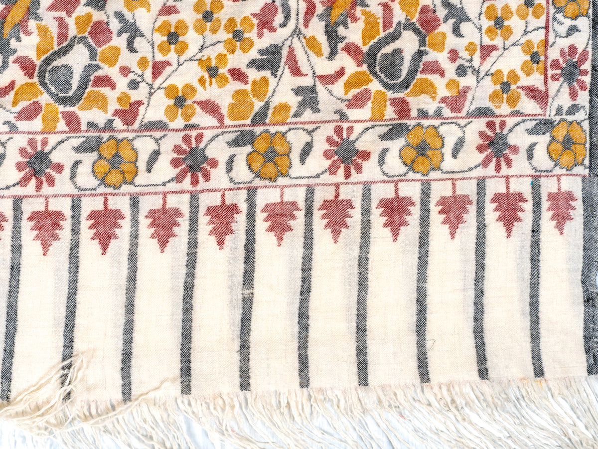 Autumn Meadow Hand Spun and Hand Woven Kani Pure Pashmina Shawl