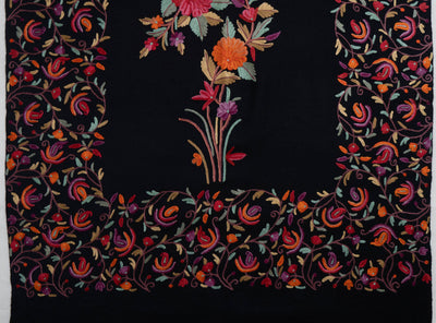 Gulzar-e-Shab – Hand Aari Embroidered Merino Wool Scarf