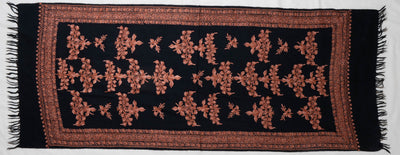 Shabnam-e-Zar – Hand Aari Embroidered Merino Wool Scarf