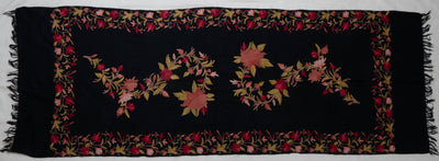 Surkh Chaandni – Hand Aari Embroidered Merino Wool Scarf