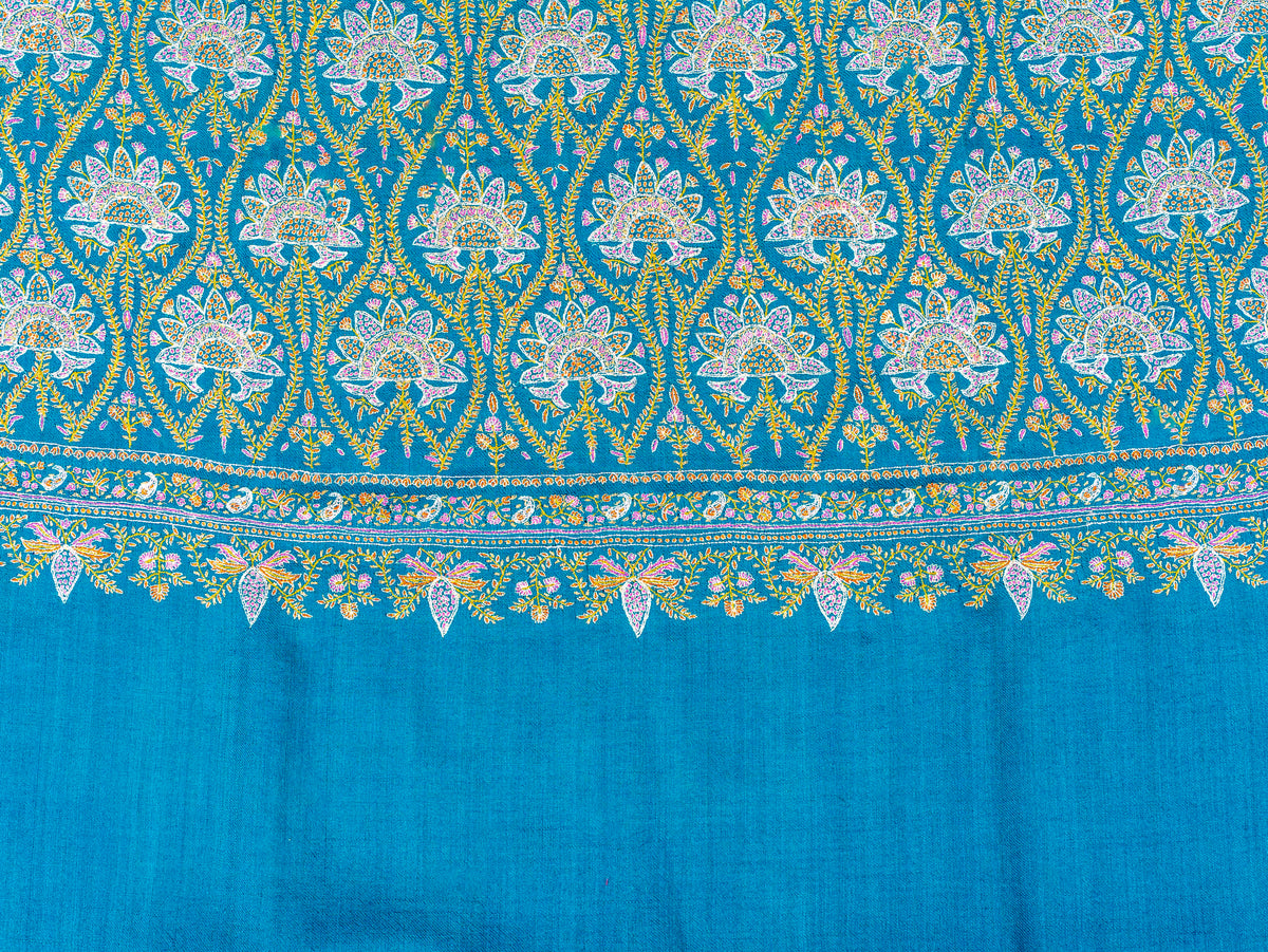 Pure Silk Embroidered Pure Pashmina Shawl