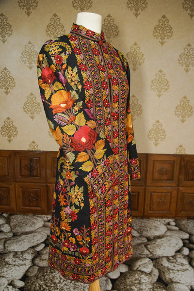 Shalimar Splendor: Floral Aari Masterpiece Jacket