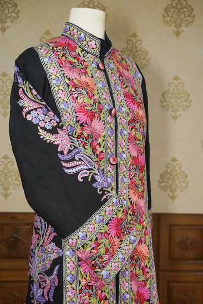 Ravishing Rangrez: Kashmiri Aari Floral Hand-Embroidered Jacket