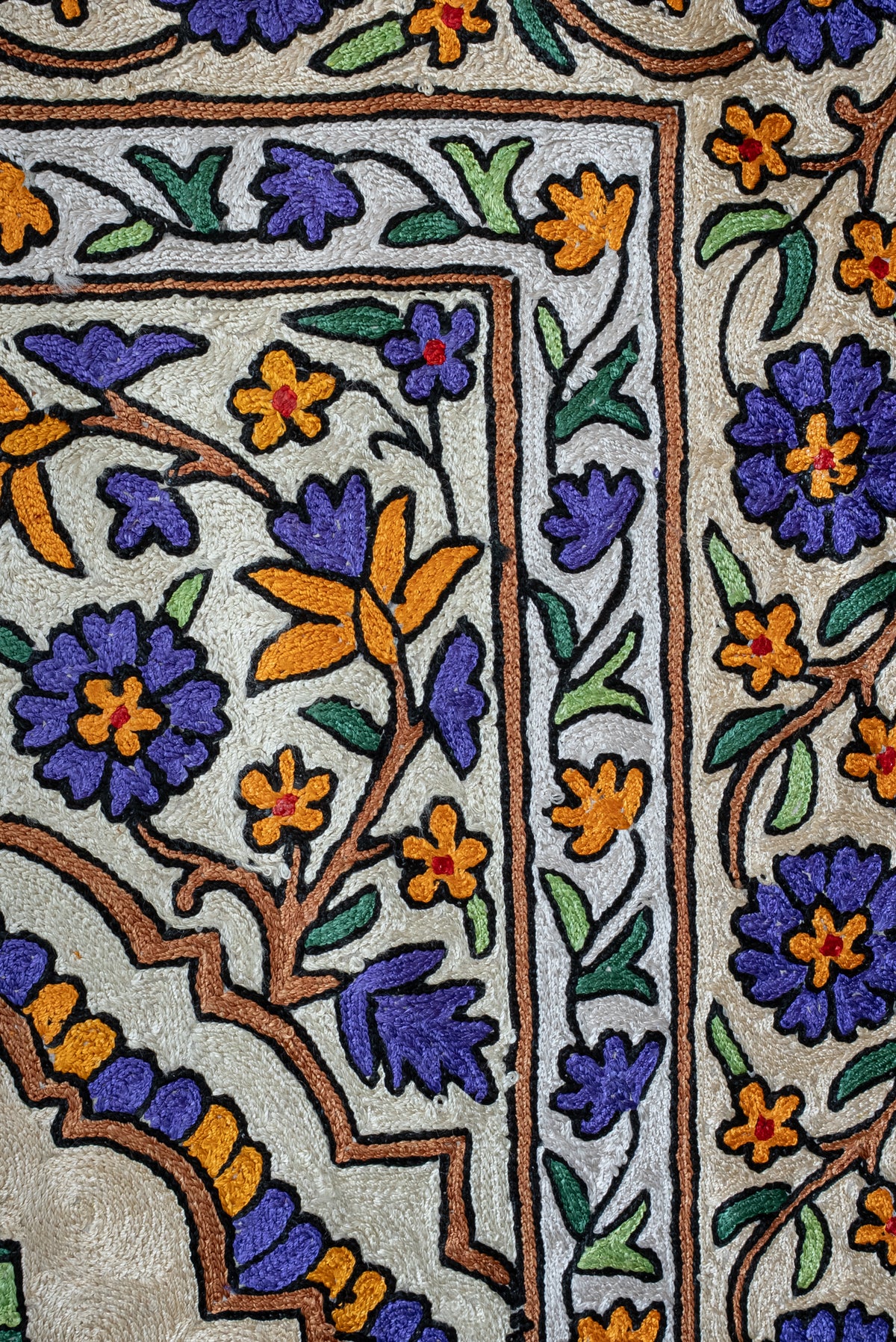Garden of Serenity Arch: Hand Embroidered Jainimaz (Prayer Mat)