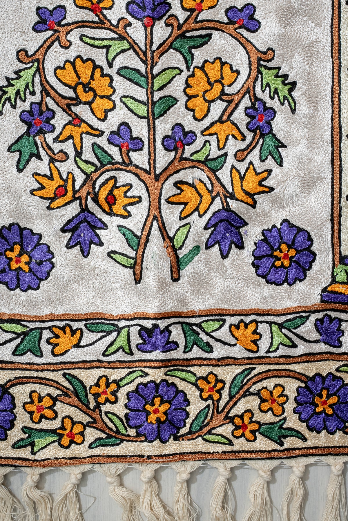 Garden of Serenity Arch: Hand Embroidered Jainimaz (Prayer Mat)