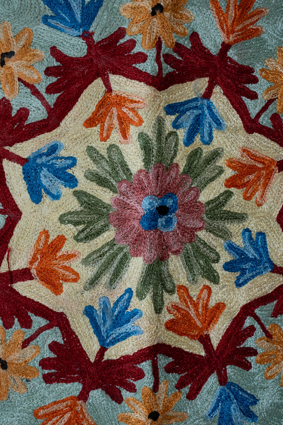 Royal Garden Dome: Hand Embroidered Jainimaz (Prayer Mat)