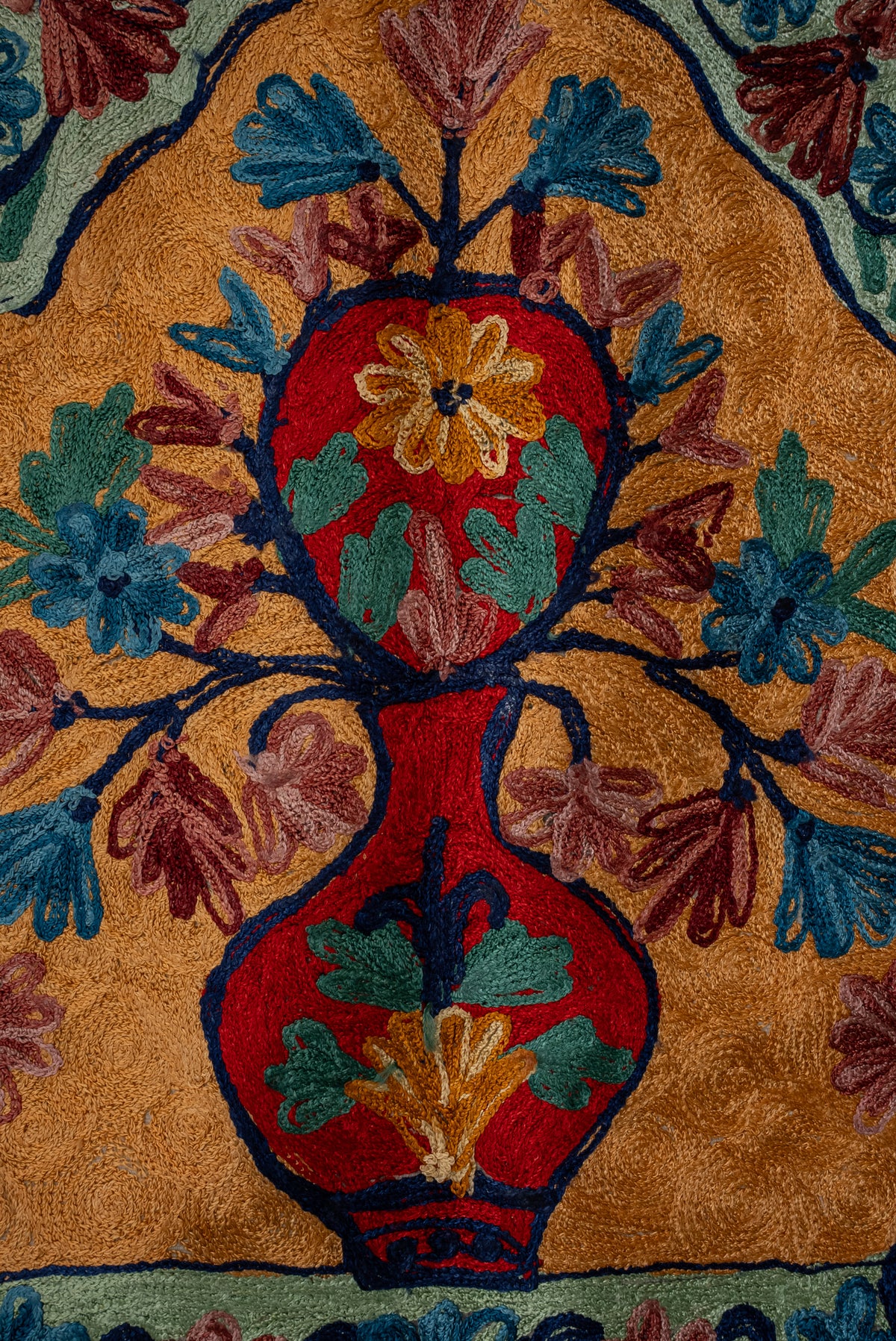 Amber Garden Arch: Hand Embroidered Jainimaz (Prayer Mat)