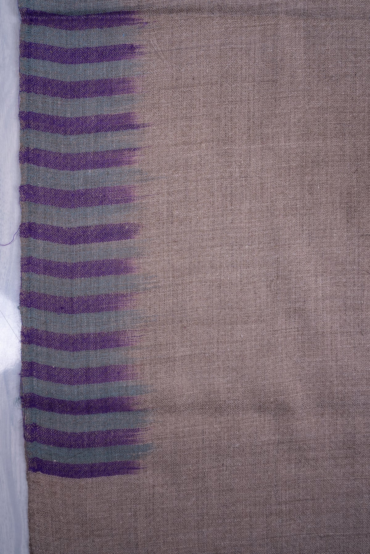 Lavender Dusk Lines: Pure Pashmina Ikat Shawl