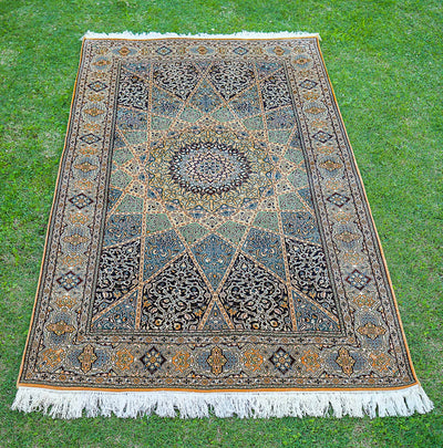 Pure Silk Kashmiri Carpet (3ft * 5ft) - KashmKari