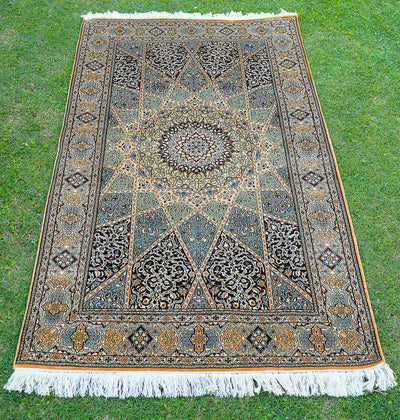 Pure Silk Kashmiri Carpet (3ft * 5ft) - KashmKari