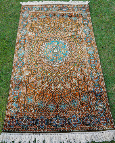 Pure Silk Kashmiri Carpet 2.5ft* 4ft (30" * 48")