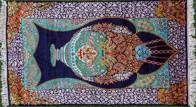Pure Silk Kashmiri Carpet 3ft* 5ft (36" * 60")