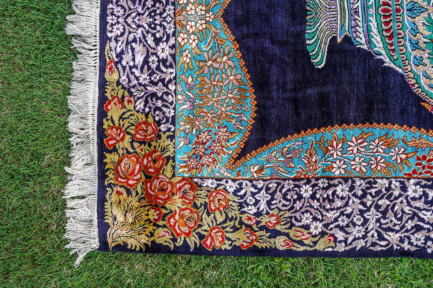 Pure Silk Kashmiri Carpet 3ft* 5ft (36" * 60")
