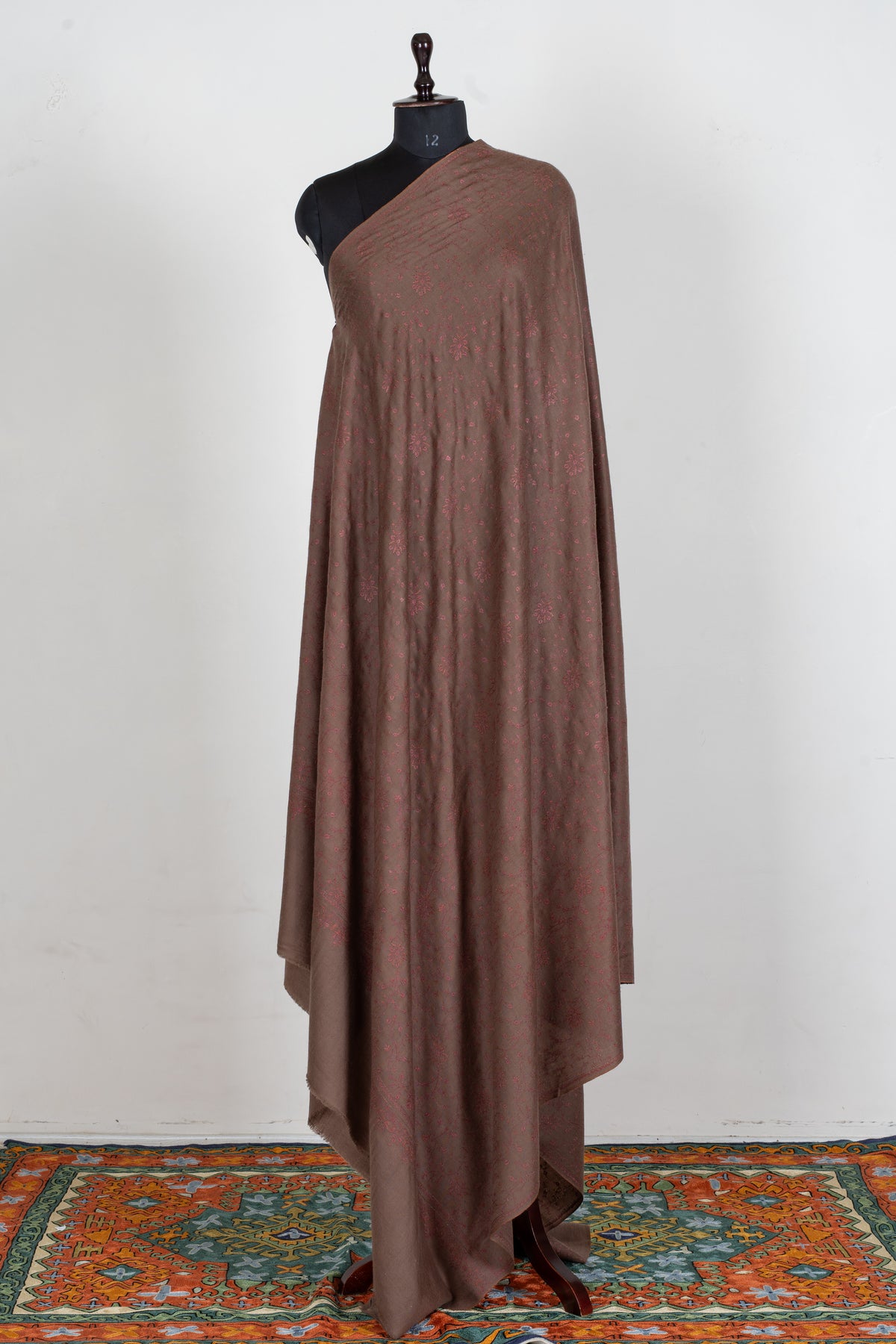3 yards Pure silk embroidered Pure Pashmina Shawl