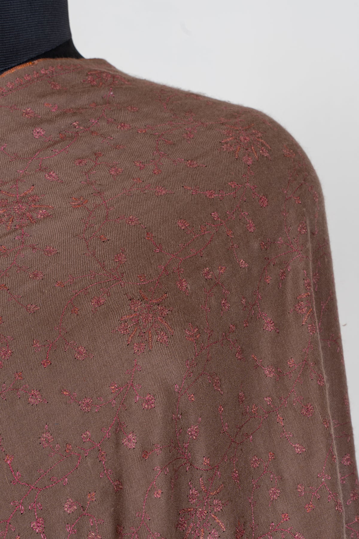 3 yards Pure silk embroidered Pure Pashmina Shawl