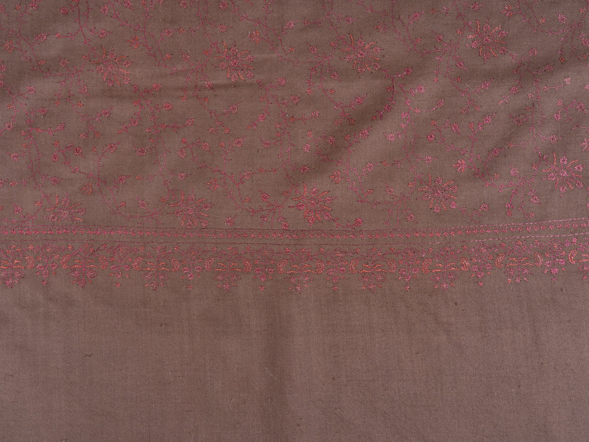 3 yards Pure silk embroidered Pure Pashmina Shawl