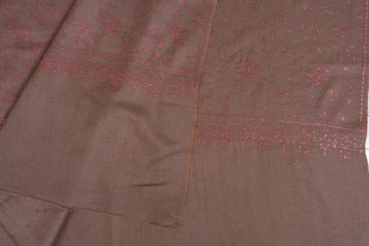3 yards Pure silk embroidered Pure Pashmina Shawl