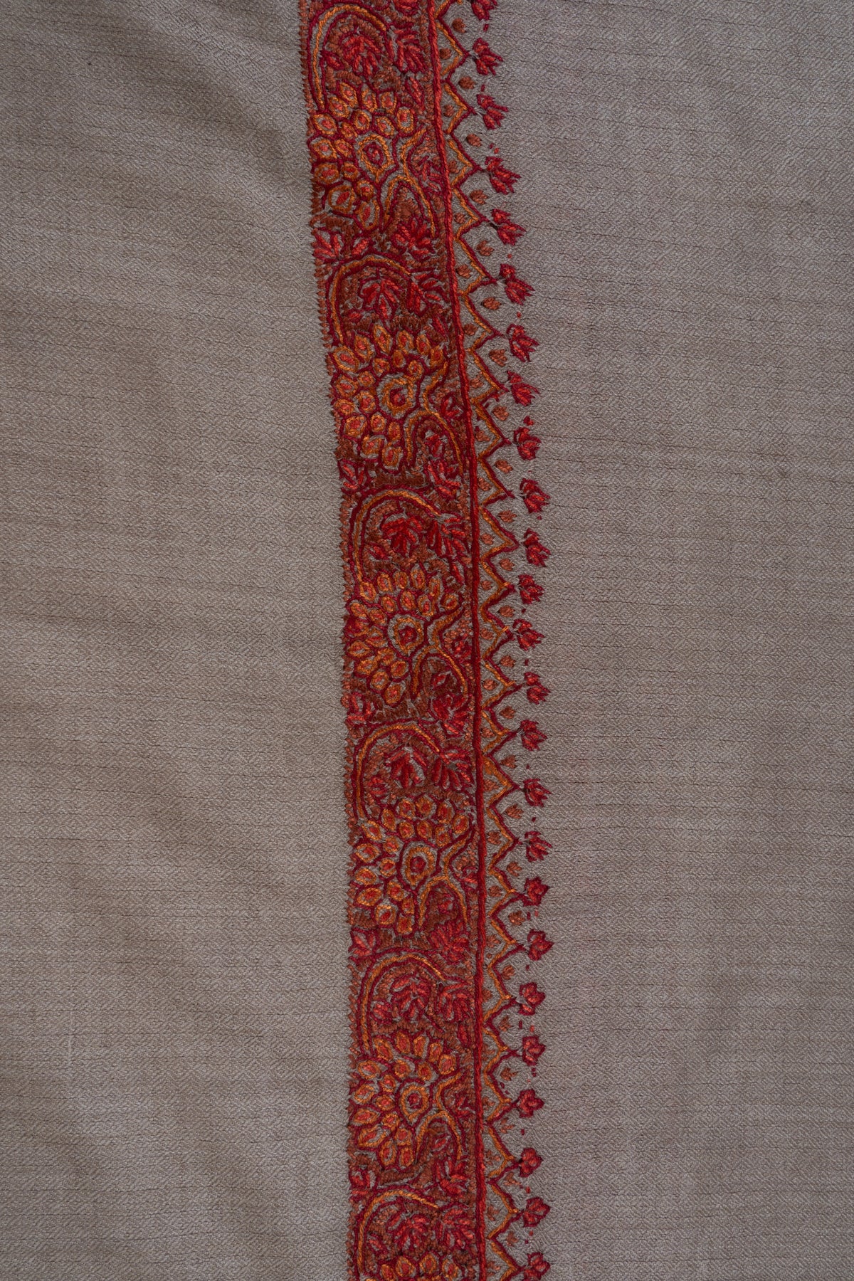 Desert Blush Merino wool 2.5 Yards Sozni Hand Embroidered Shawl