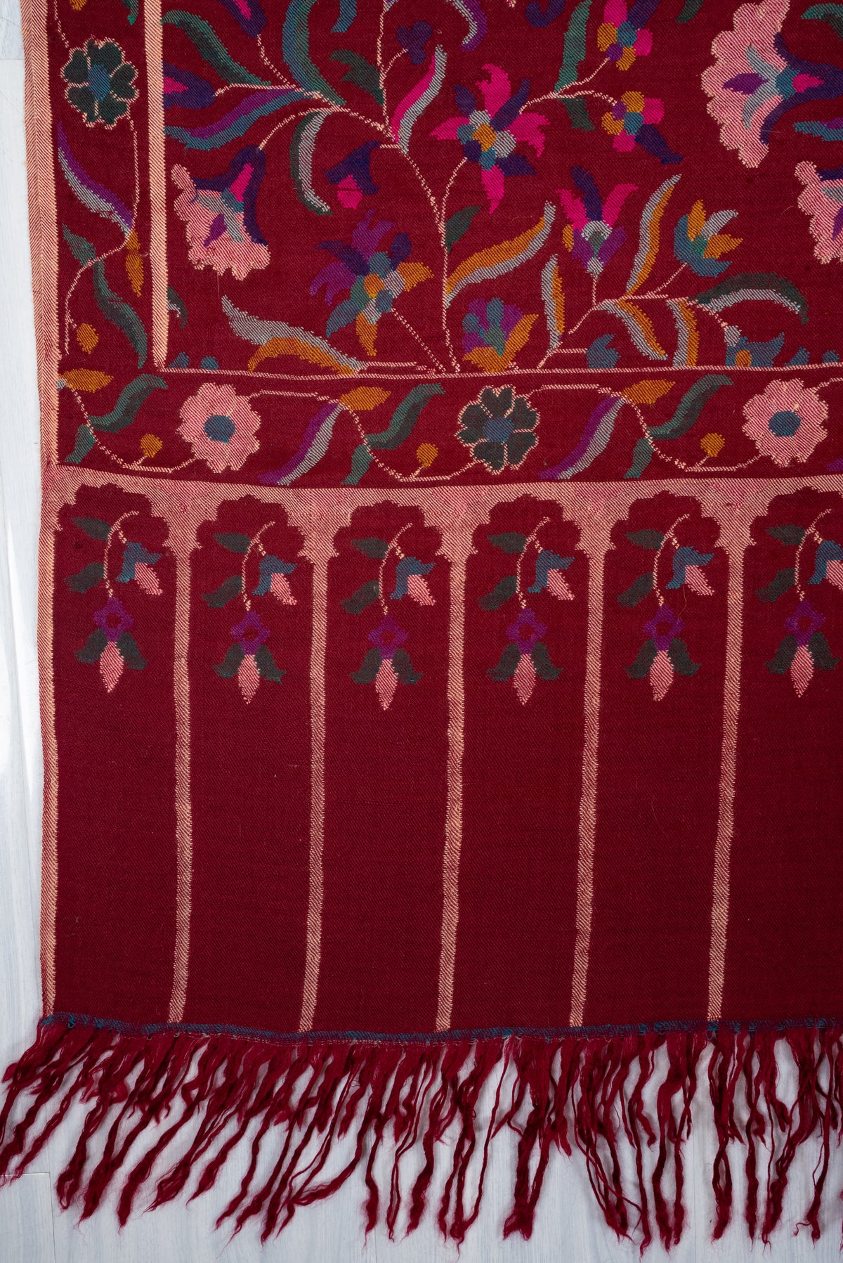 2.5 yards Kani Pure Pashmina Hand Woven Shawl