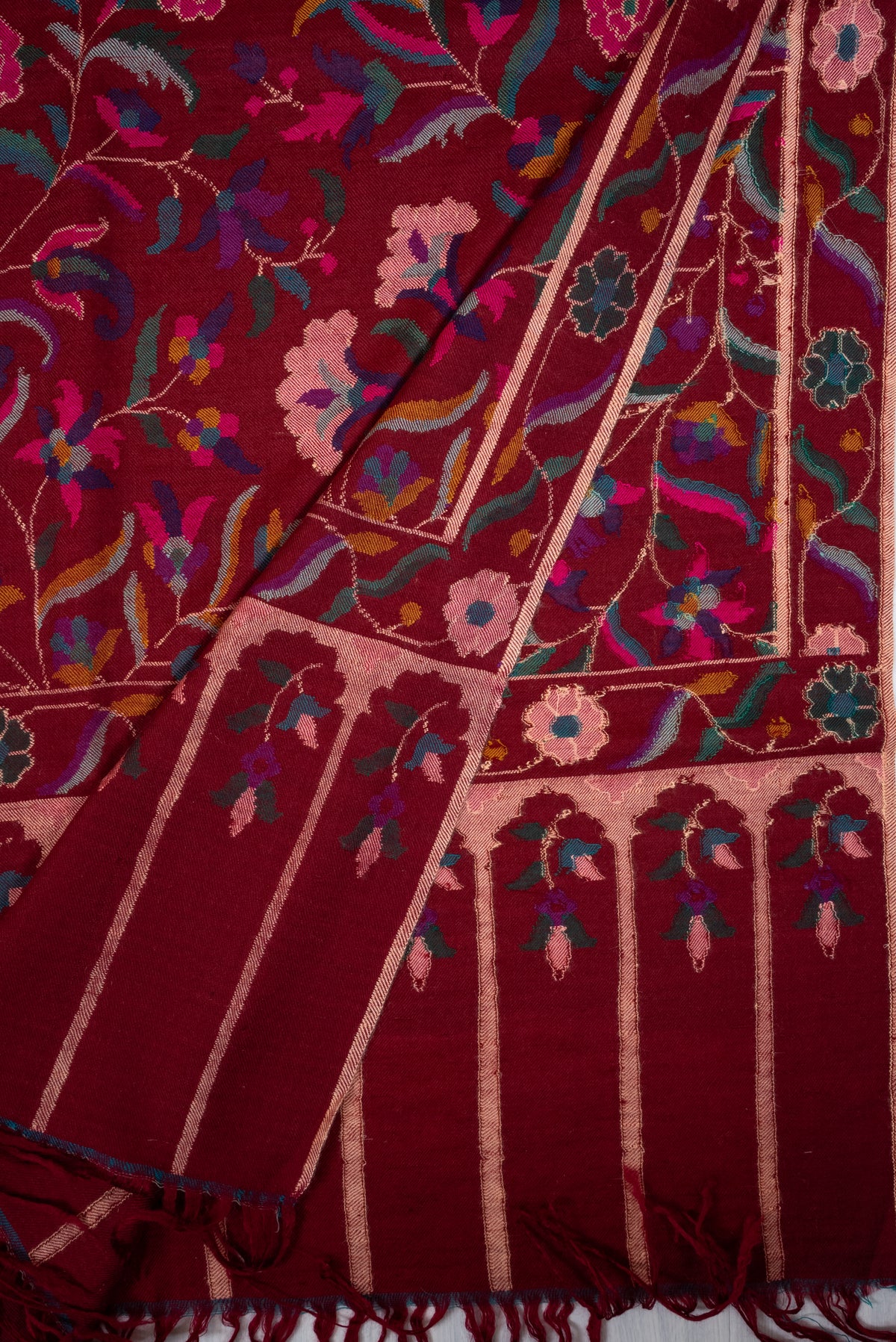 2.5 yards Kani Pure Pashmina Hand Woven Shawl