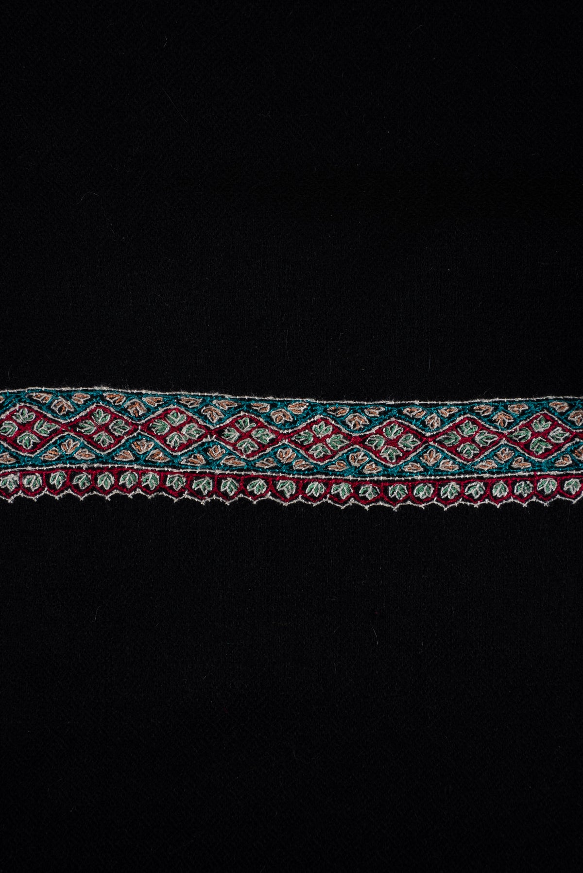 2.5 Yards Pure Pashmina Hand Embroidered Shawl