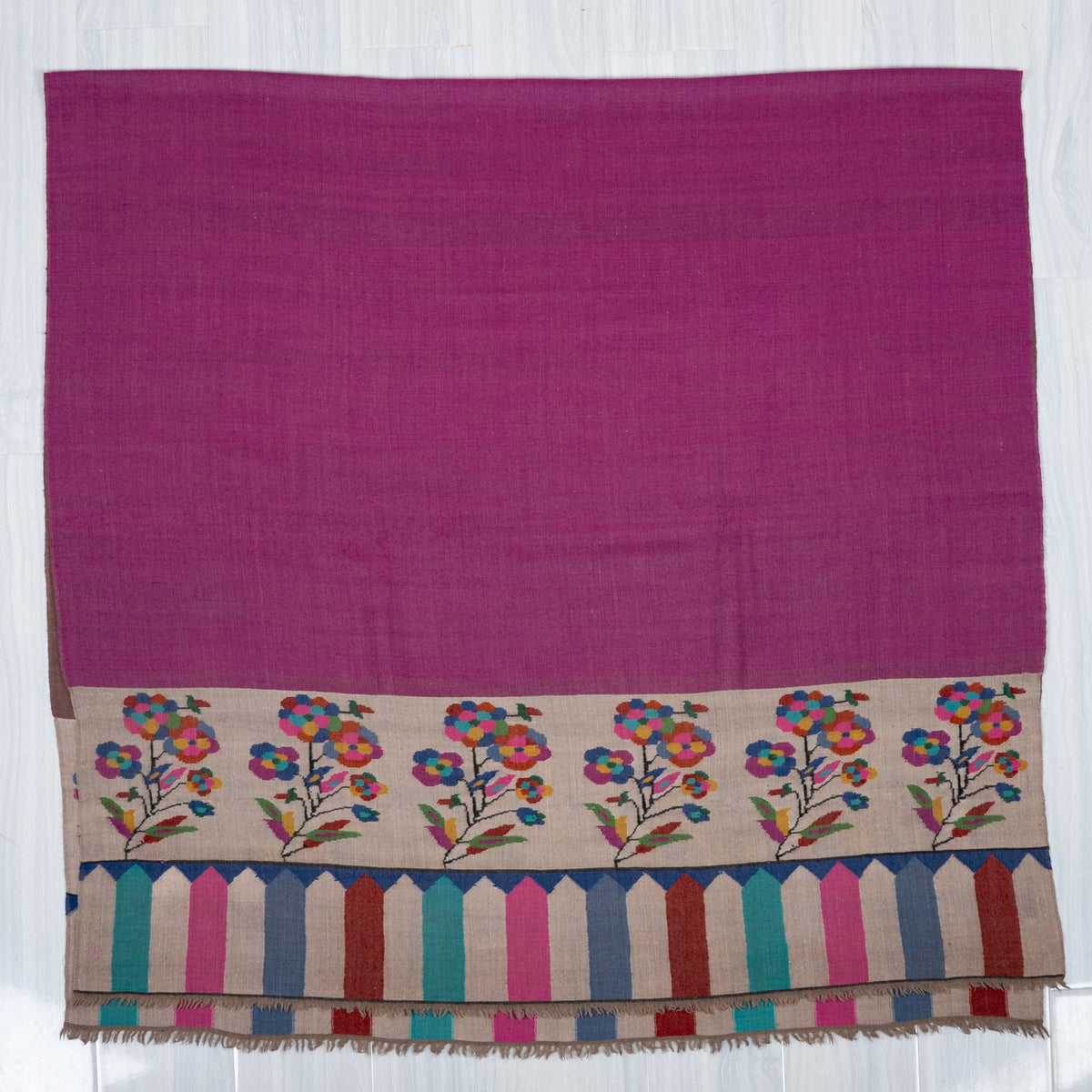 Orchid Bloom Radiance: Kani Pure Pashmina Hand Woven Shawl
