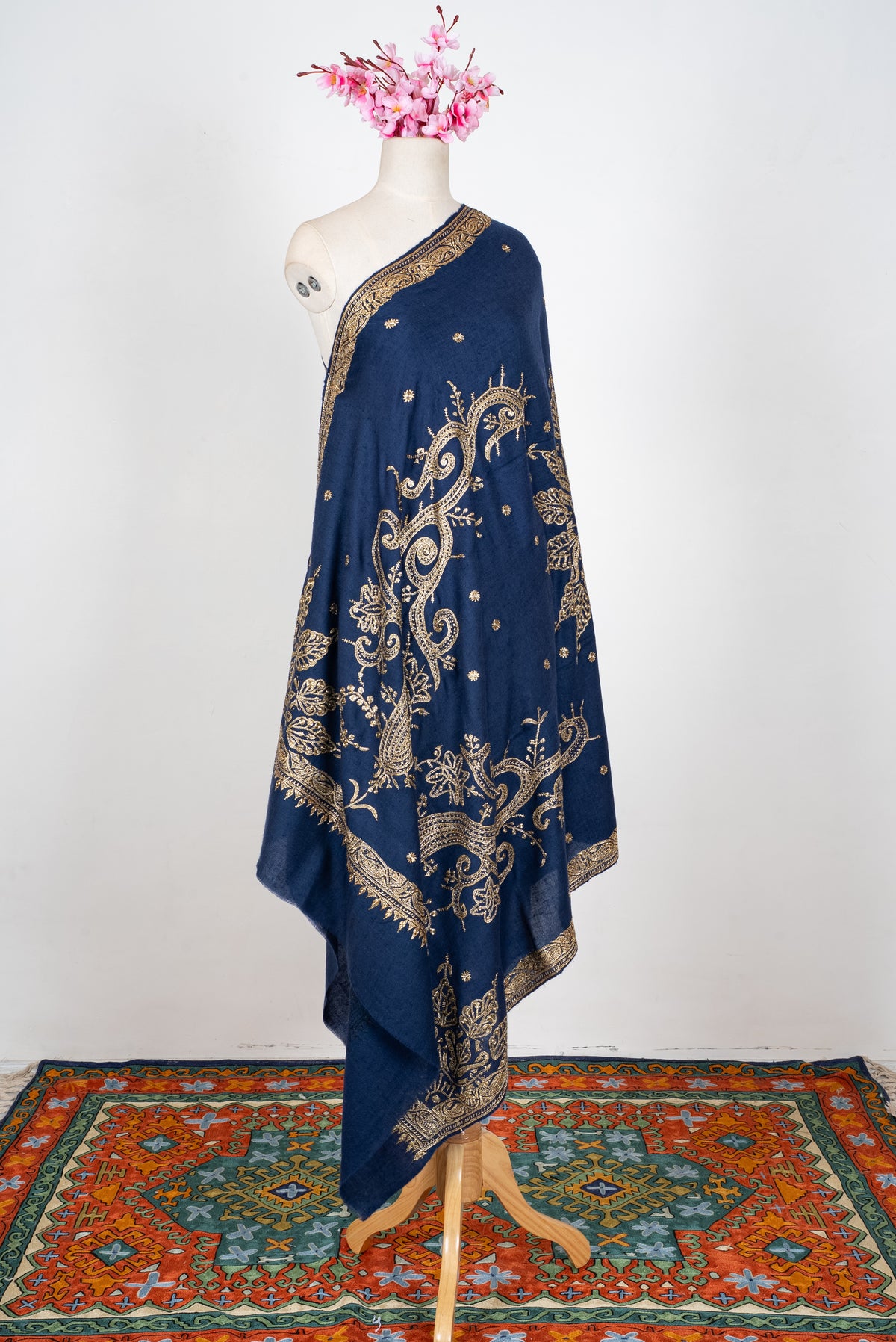Tilla Hand Embroidered Pure Pashmina Shawl