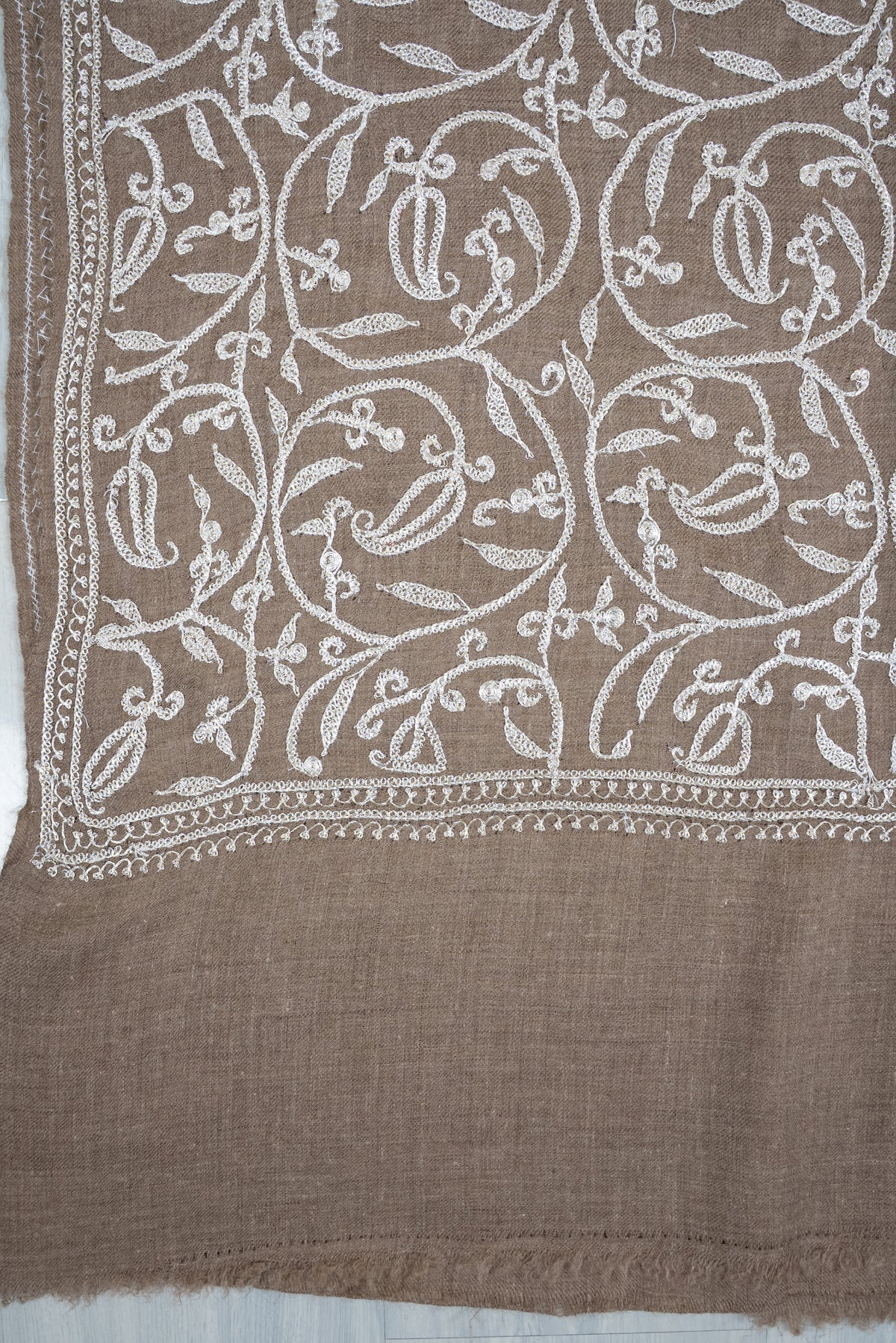 Tilla Hand Embroidered Pure Pashmina Shawl
