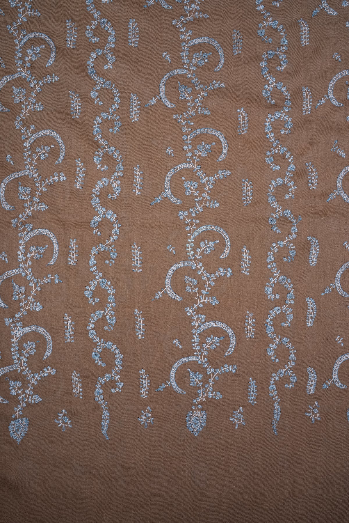 Desert Sky Elegance: Pure Pashmina Hand Embroidered Shawl