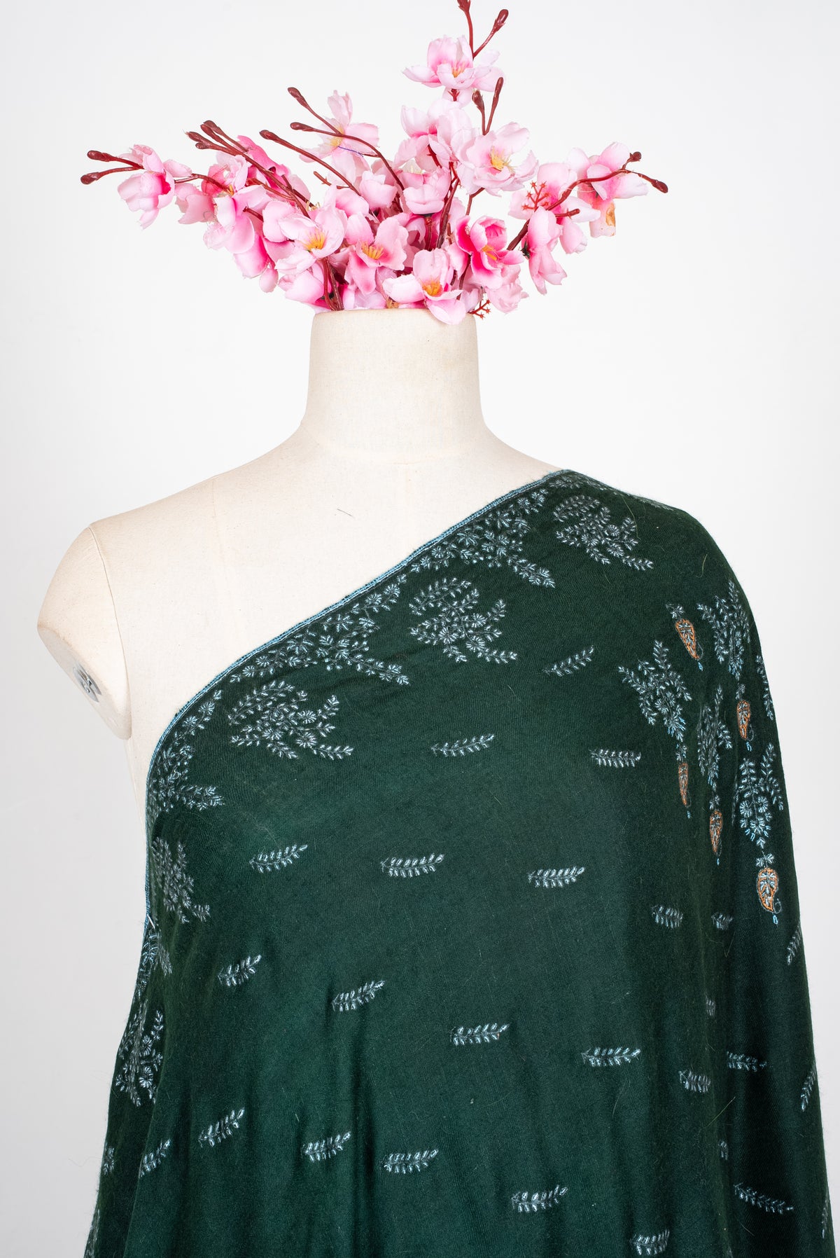 2.5 Yards: Pure Pashmina Hand Embroidered Shawl