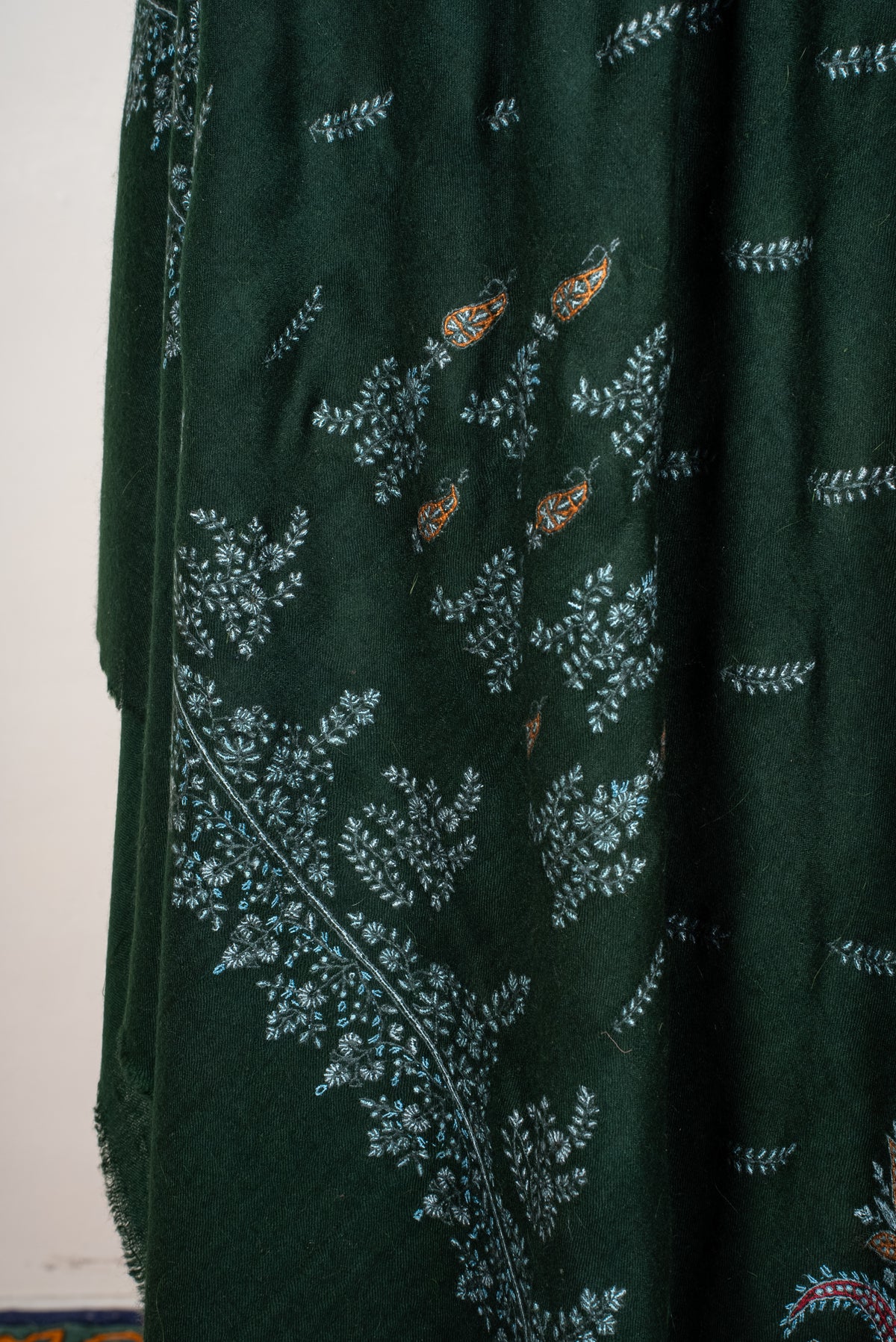 2.5 Yards: Pure Pashmina Hand Embroidered Shawl
