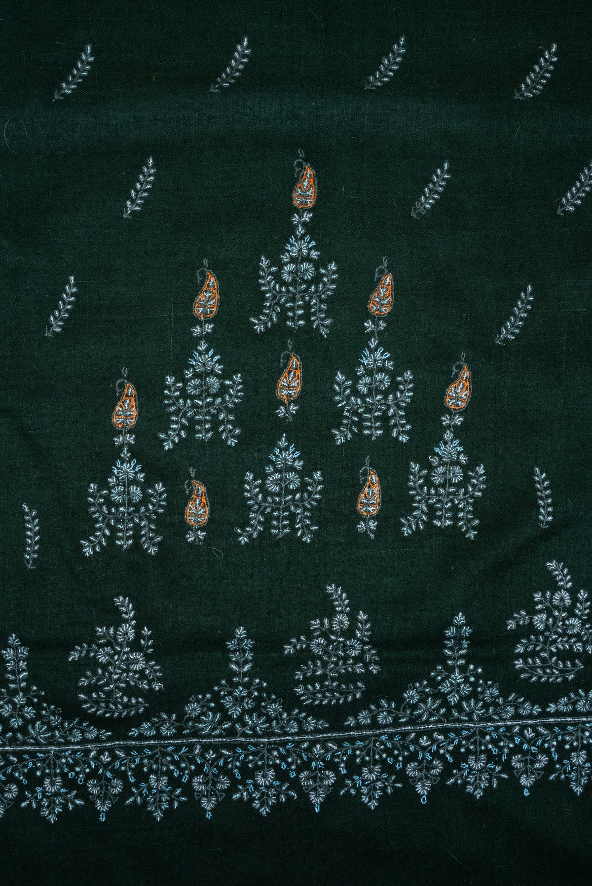 2.5 Yards: Pure Pashmina Hand Embroidered Shawl