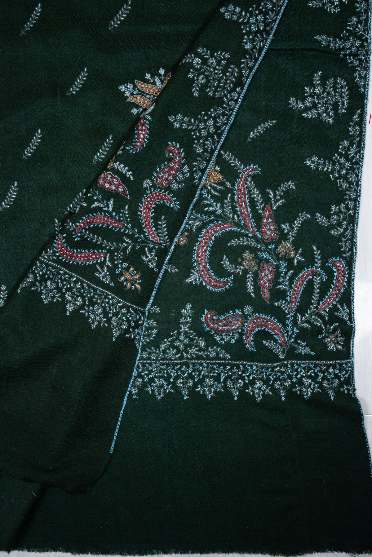 2.5 Yards: Pure Pashmina Hand Embroidered Shawl