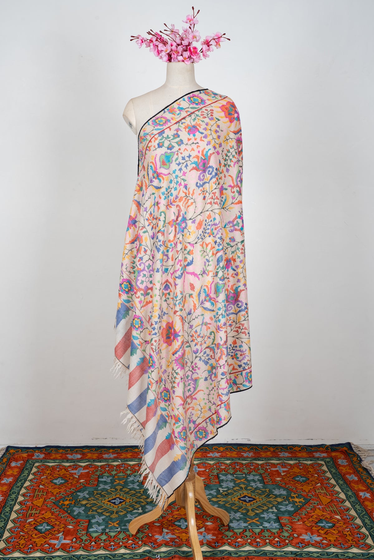 Kani Pure Pashmina Hand Woven Shawl