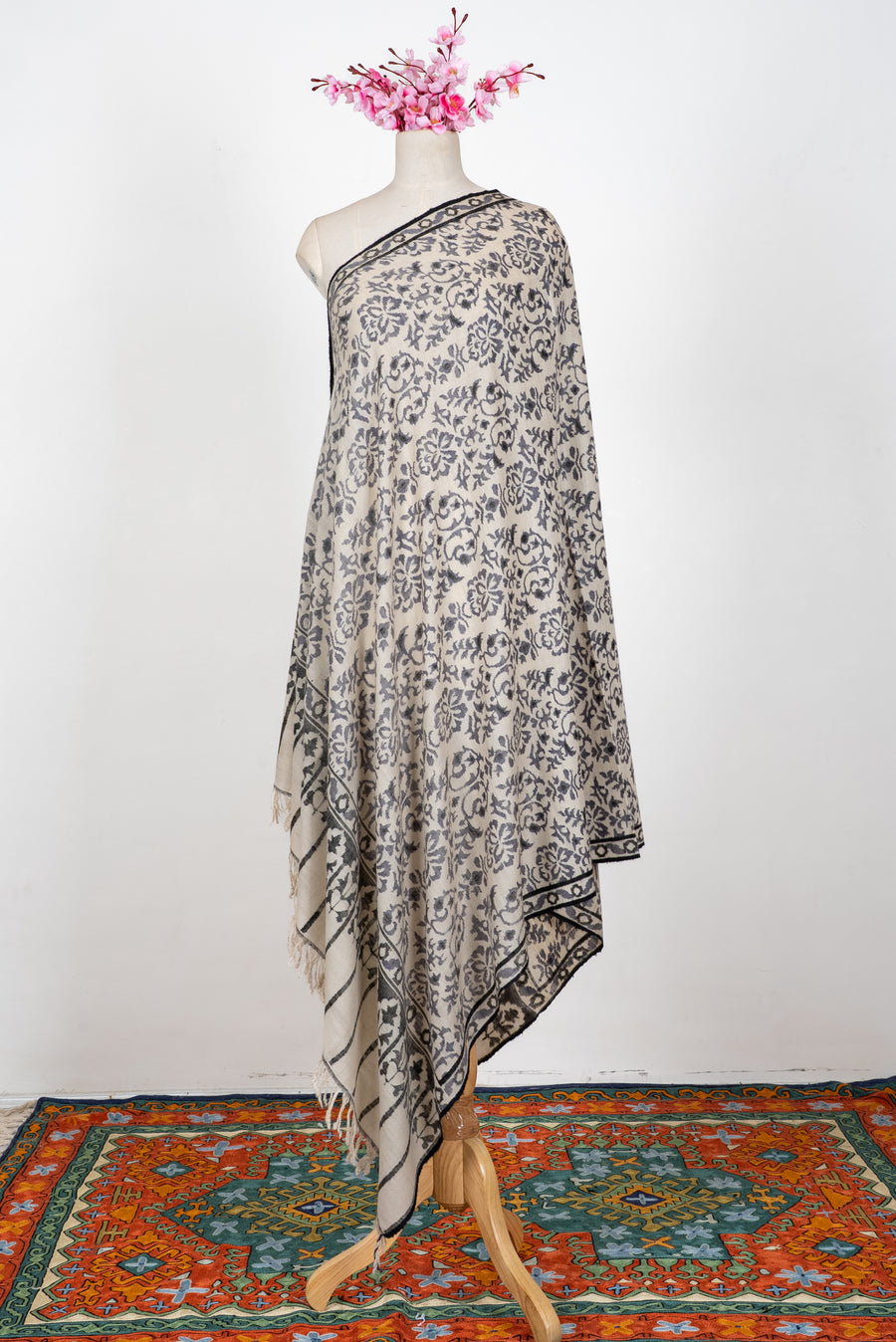 Kani Pure Pashmina Hand Woven Shawl