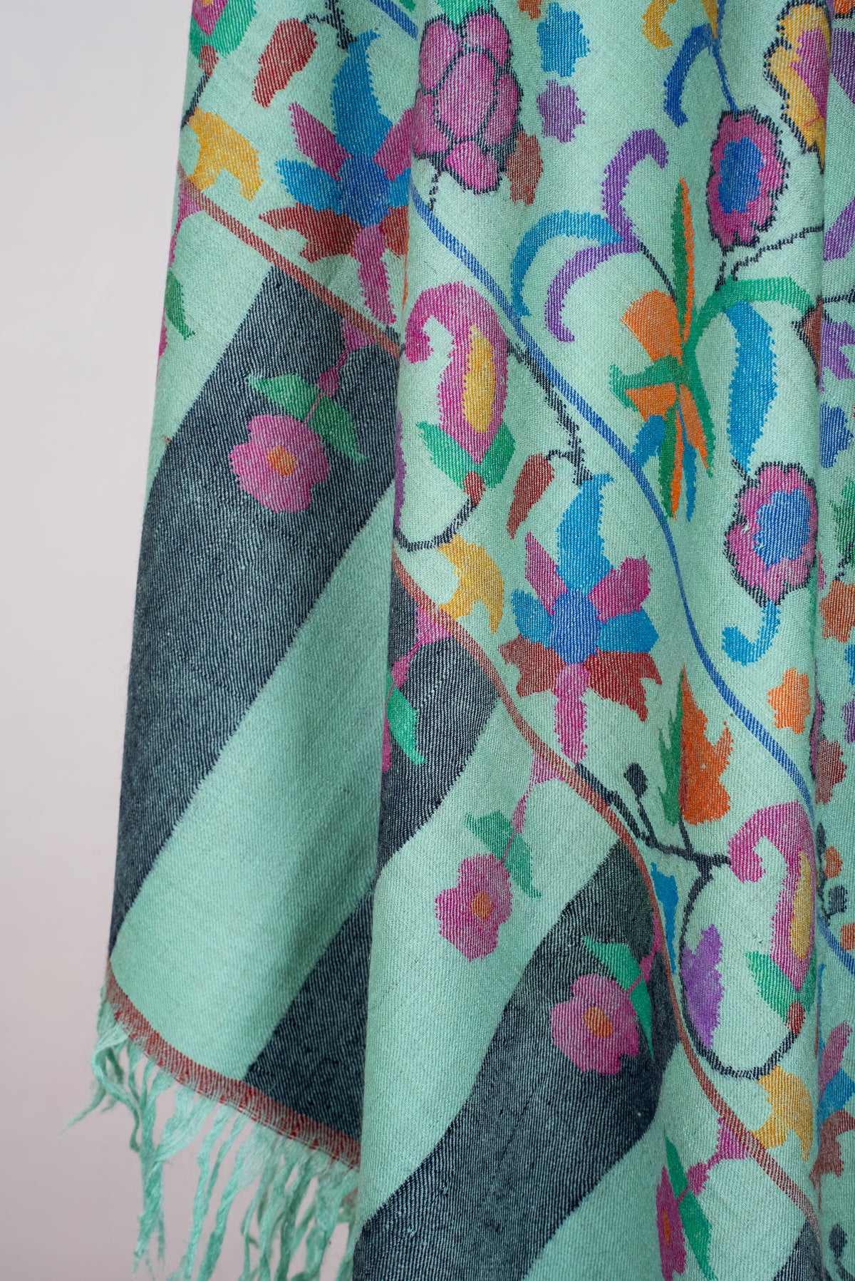 Pure Pashmina Kani Hand Woven Shawl