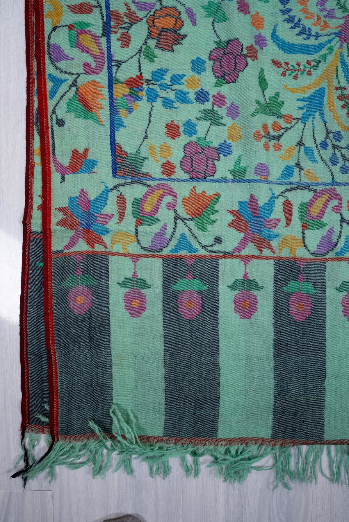 Pure Pashmina Kani Hand Woven Shawl