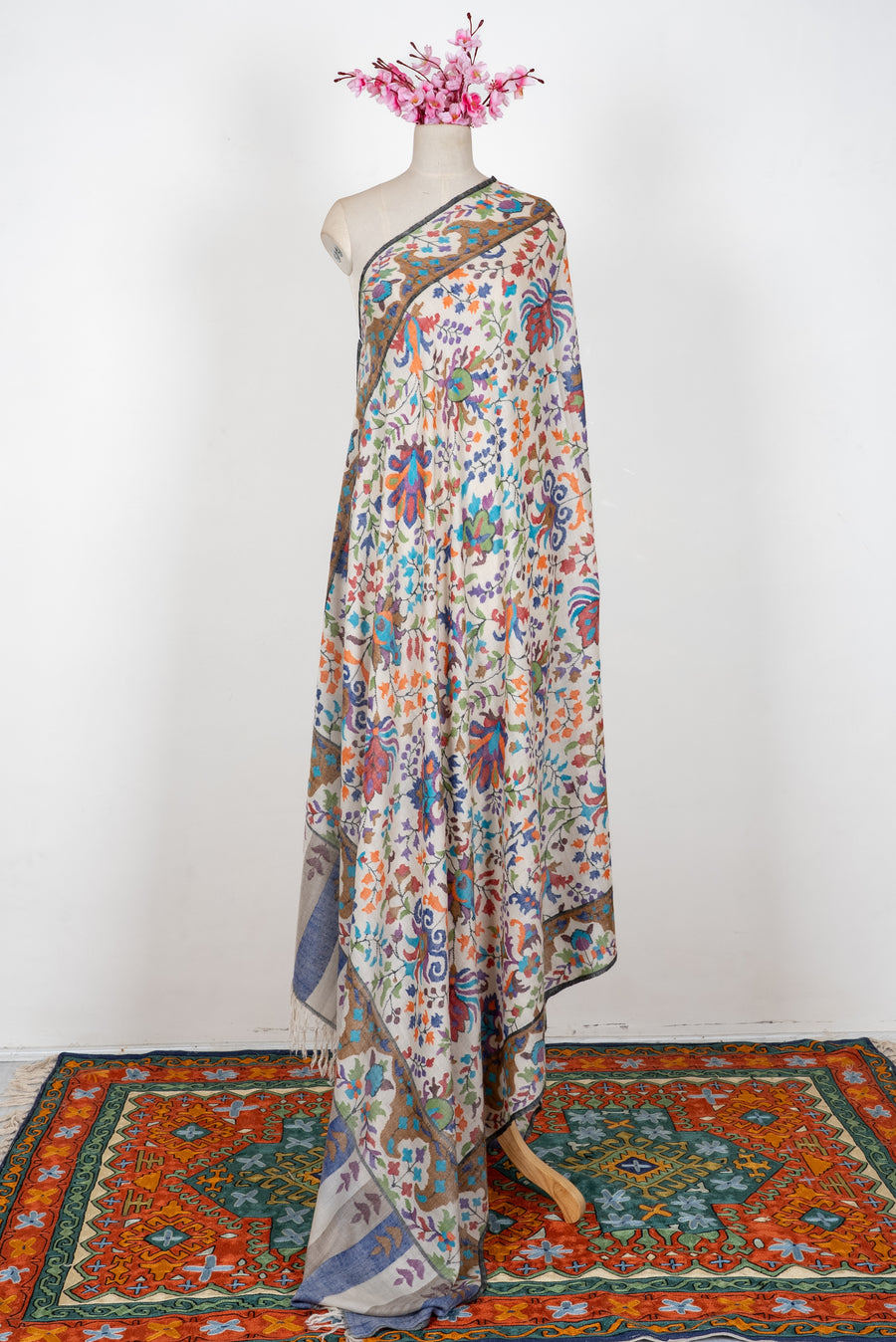 3 yards Kani Pure Pashmina Hand Woven Shawl