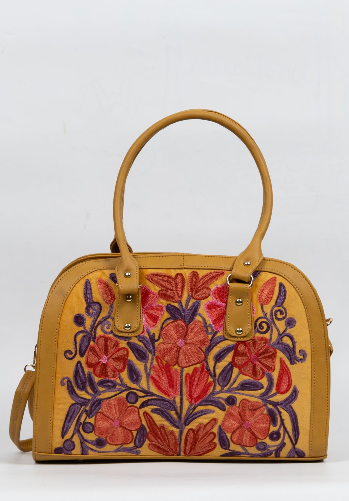 Zafrani Elegance – Aari Embroidery Shoulder Bag