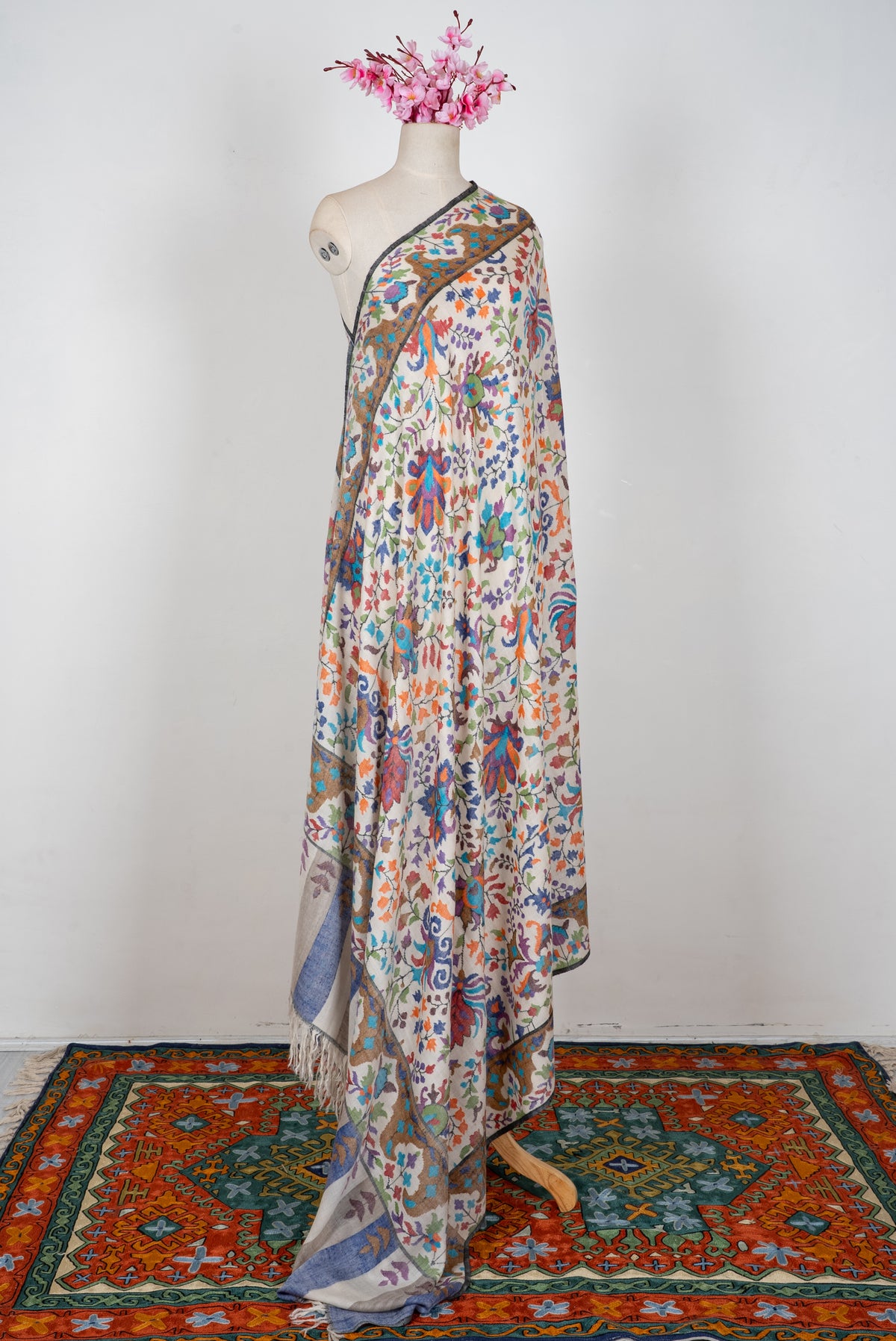 3 yards Kani Pure Pashmina Hand Woven Shawl