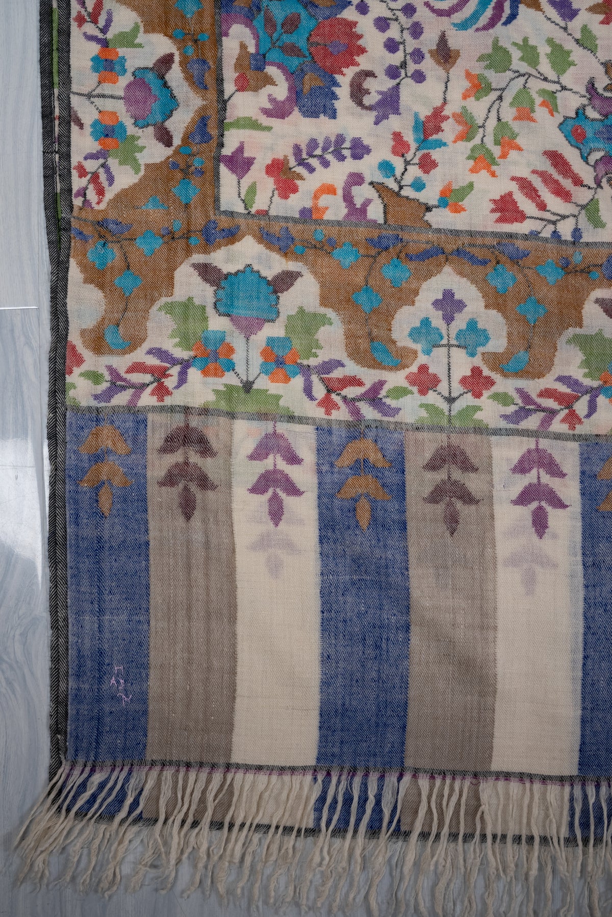 3 yards Kani Pure Pashmina Hand Woven Shawl